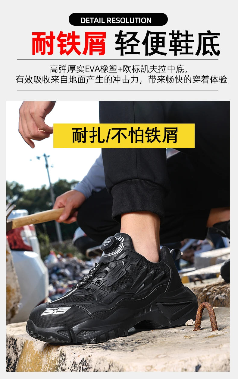 Men's Military Tactical Boots Army Boots Men Side Zipper Military Boots Men Anti-Slip Ankle Boots Work Safety Shoes Hiking Shoes