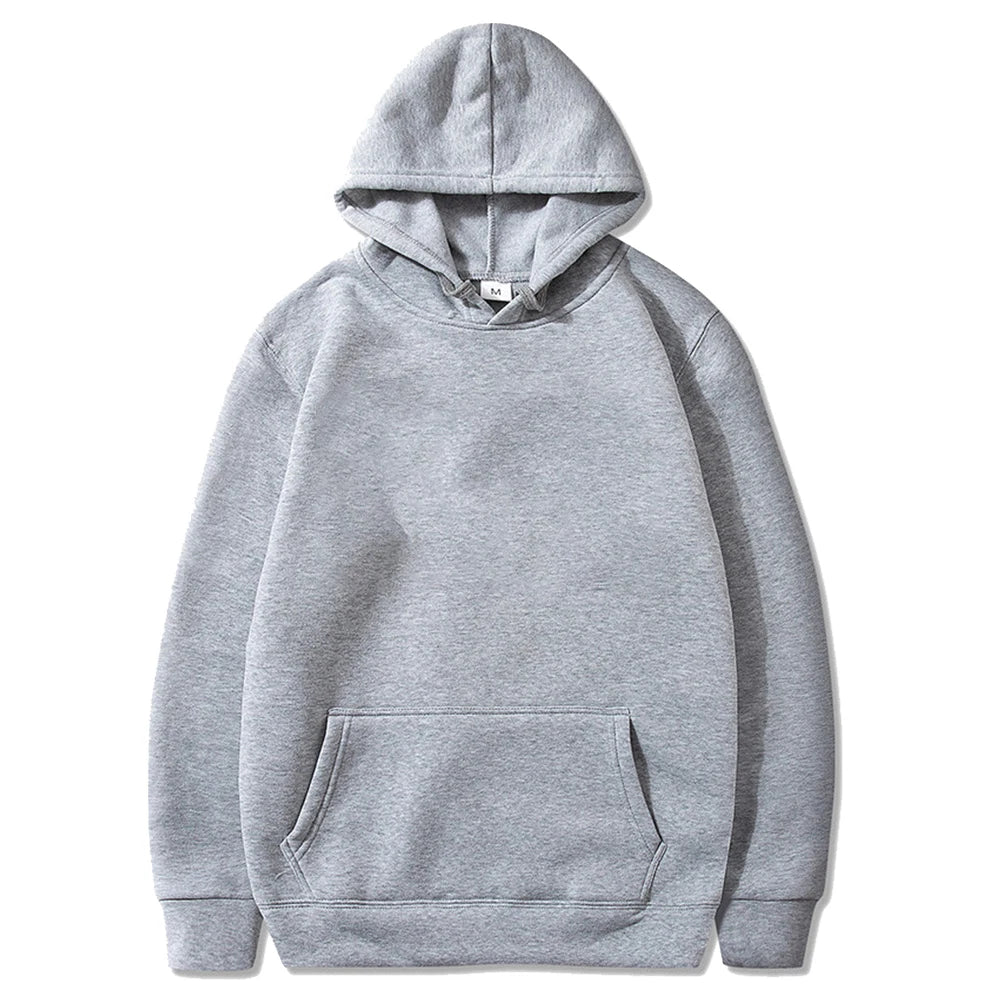 Men's Hoodies Pullover Spring Autumn Casual Hoodie Sweatshirts Solid Color Hoodies Oversize Black Sweatshirt Male Top